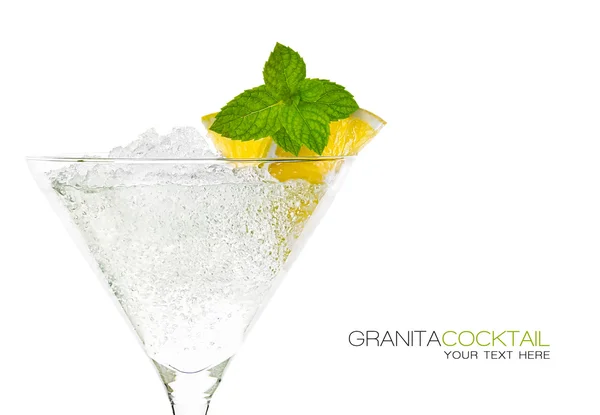 Granita Cocktail in Martini Glass. Template Design — Stock Photo, Image