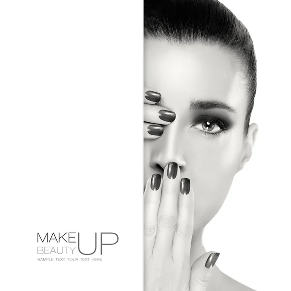 Schoonheid en make-up. Sjabloonontwerp — Stockfoto