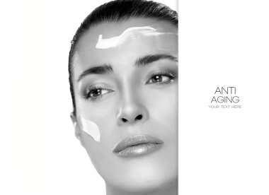Anti Aging ve güzellik kavramı. Kaplıca tedavisi. Tasarım şablonu