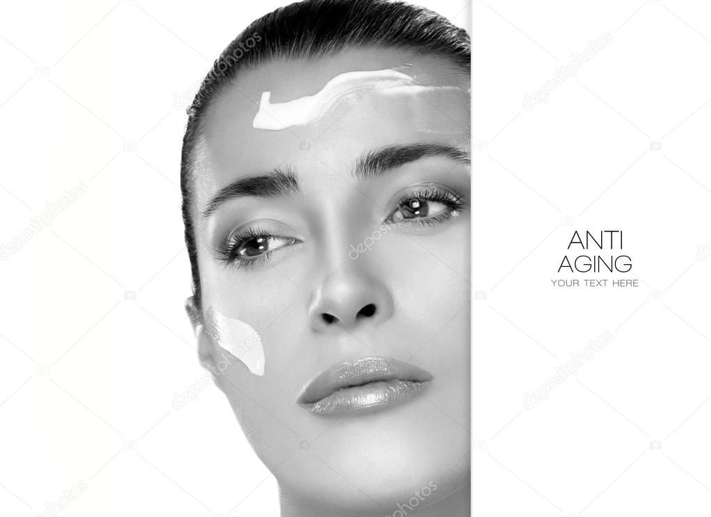 Anti Aging and Beauty Concept. Spa Treatment. Template Design