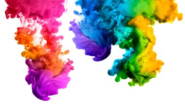 Colorful Ink in Water. Rainbow of colors. Color Explosion