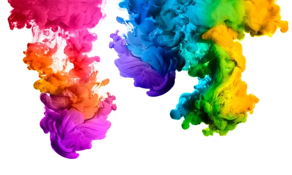 Colorful Ink in Water. Rainbow of colors. Color Explosion — 图库照片