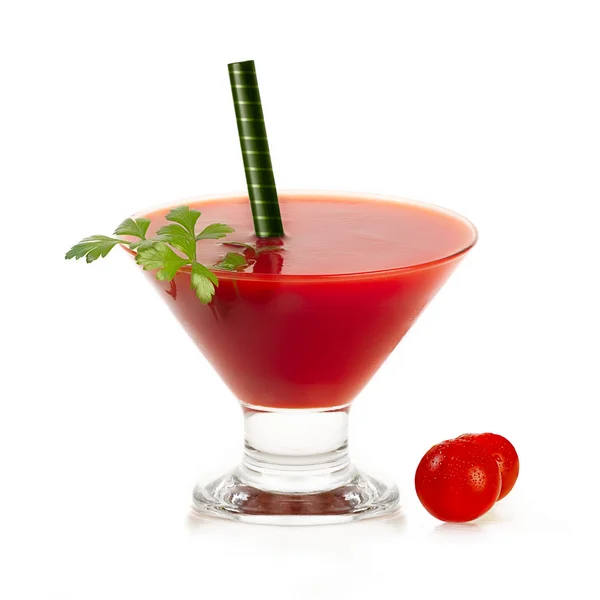 Healthy Drink with Fresh Tomato — Stock Photo, Image
