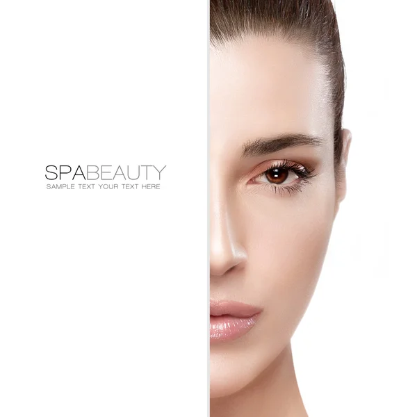 Beauty e Skincare concept. Ritratto a metà faccia — Foto Stock