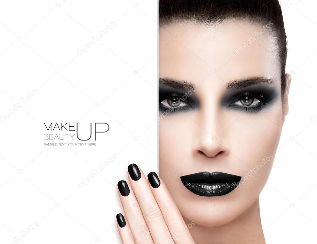 Beauty Makeup and Nail Art Concept