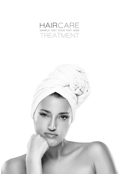 Gorgeous Spa Woman with a Bored Expression. Haircare Concept — Stock Photo, Image