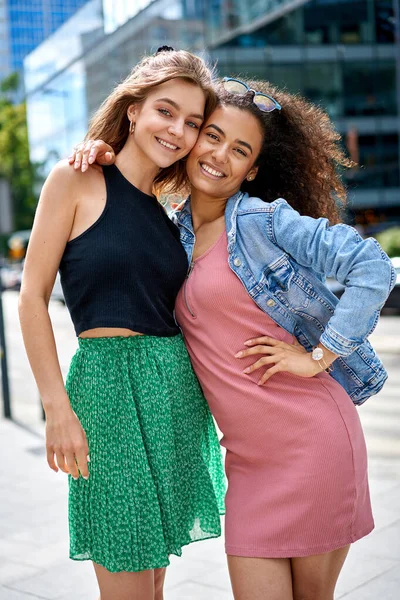 Image Two Young Happy Women — Stock Photo, Image