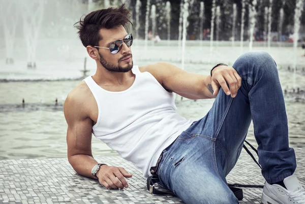 Sexy model aviator okulary Zdjęcia Stockowe bez tantiem