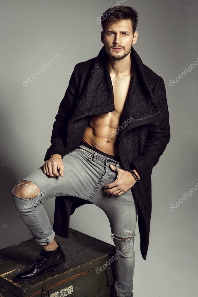 Male fashion model pose Stock Photo free download