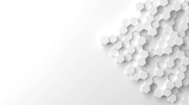 Altıgen nesne arkaplanı 3B illüstrasyon