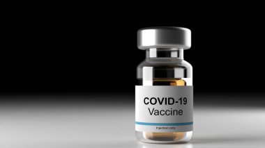 Koronavirüs aşısının 3 boyutlu çizimi