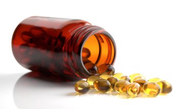 D vitamini takviyelerinin 3 boyutlu illüstrasyonu