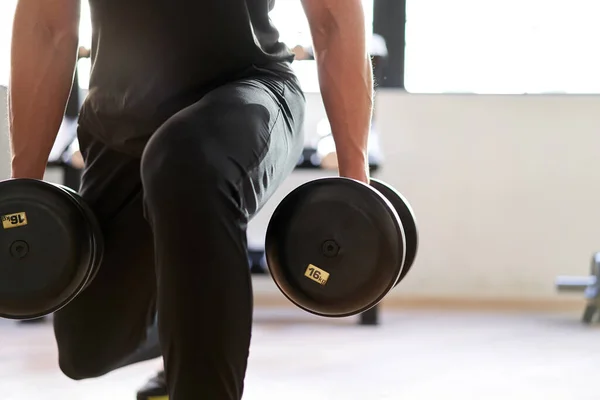 Asian Man Doing Leggings Training Gym — Stock Photo, Image