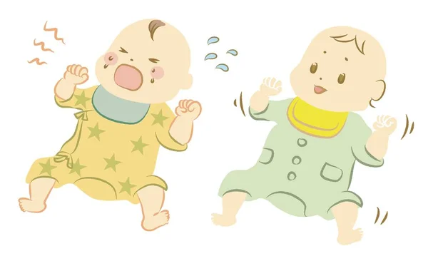 Illustration of baby on his back — Stock Illustration Illustration Baby His Back Royalty Free Stock Illustrations