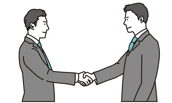 Businessman Shaking Hands Contract — Stock Vector