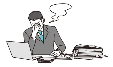 İş güç durumda olan iş adamları.