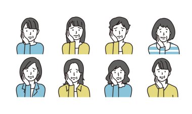 Sorunlu orta yaşlı kadın ikonu