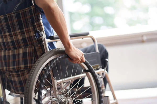 Hände Älterer Menschen Rollstuhl — Stockfoto