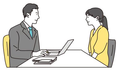 İş görüşmesi yapan bir işadamı.