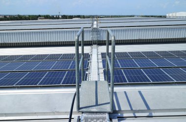 Güneş PV Çatı Sistemi için Çok Katlı Çatıda Izgara Yürüyüş