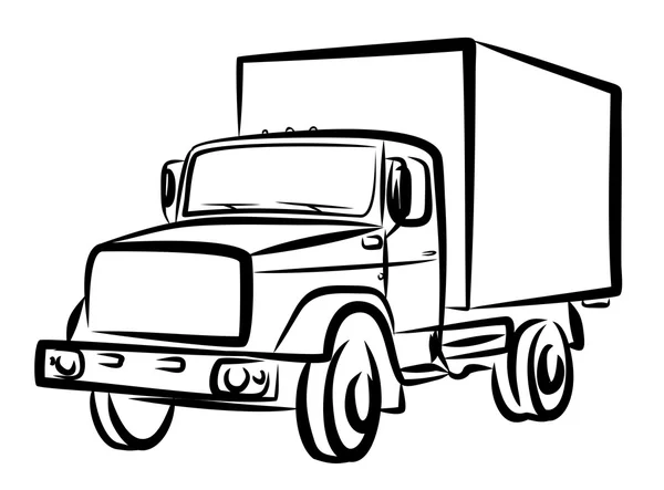 Croquis de camion lourd . — Image vectorielle