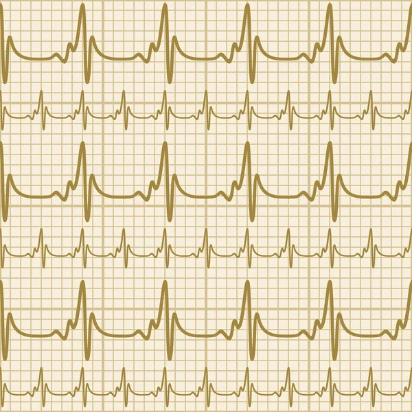 Fundo sem costura com cardiograma . — Vetor de Stock