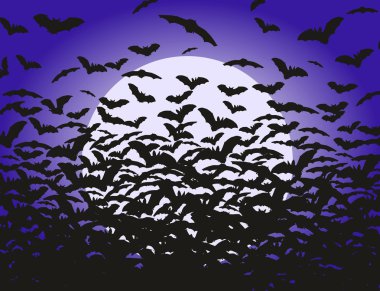 Dolunay yarasalar ile.