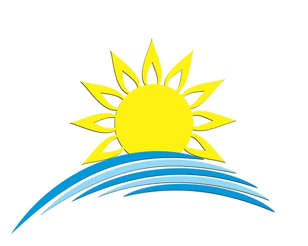 Logo Sonne und Meer. — Stockvektor