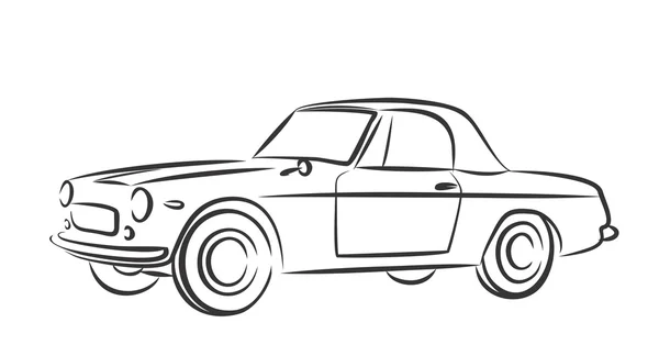 Croquis vieille voiture . — Image vectorielle