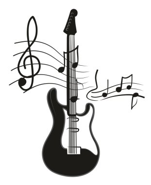 Elektro gitar notları ile.