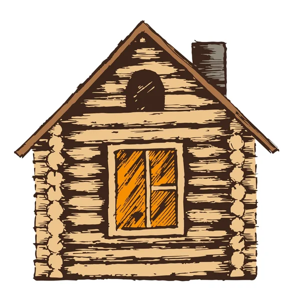 Dessin de maison en bois . — Photo