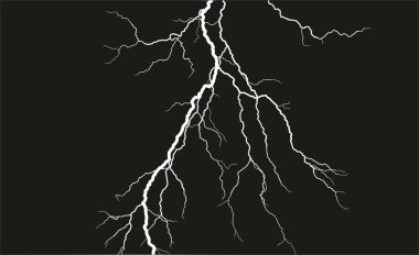 Gökyüzünde yıldırım inme.