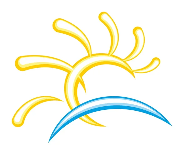 Логотип сонце і море . — стокове фото