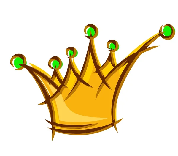 Logo of gold crown. — Stock Vector