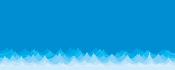 Paysage marin avec une vague bleue . — Image vectorielle