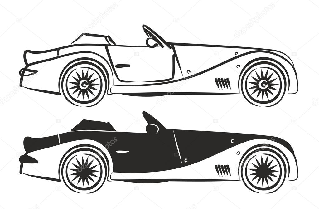 Logos of sports retro of cars.