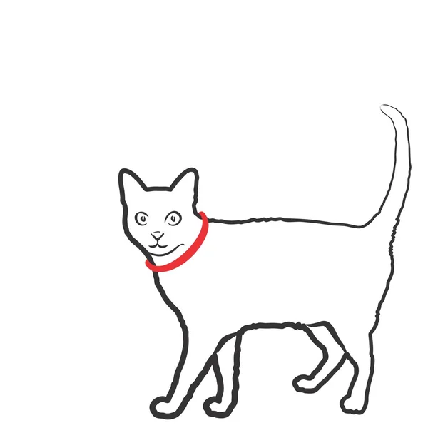 Sketch of domestic cat. — Stock Photo, Image