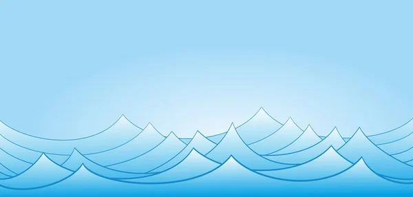 Mer bleu profond . — Image vectorielle