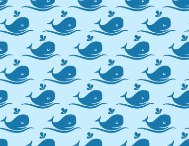 Balinalar ile sorunsuz arka plan.