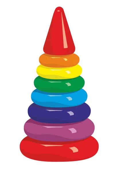 Kinderen kleur piramide. — Stockvector