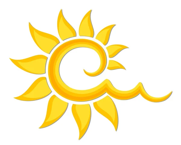 Logotipo de sol brilhante . —  Vetores de Stock