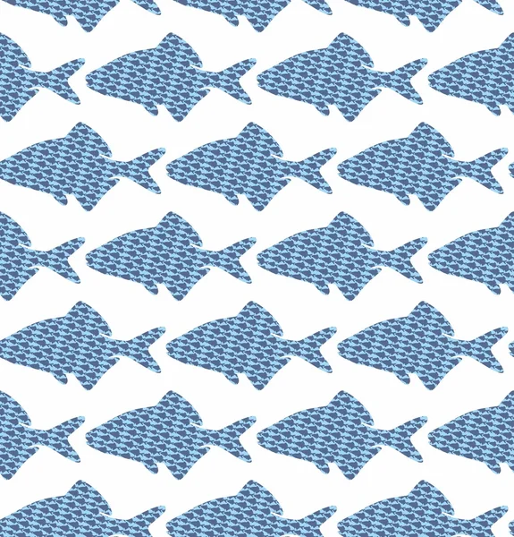 Fond sans couture avec des poissons . — Image vectorielle