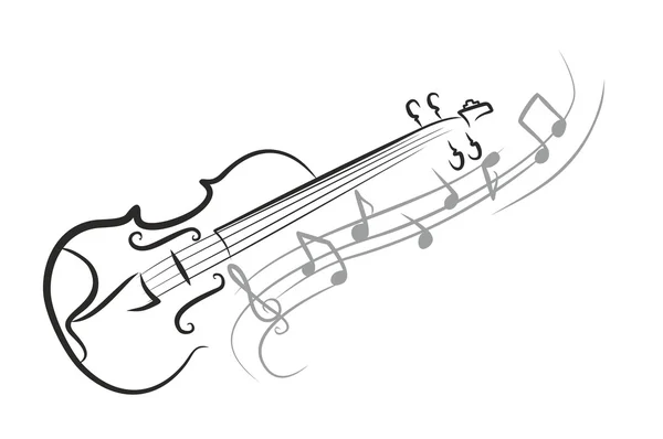 Eine Violinskizze — Stockvektor
