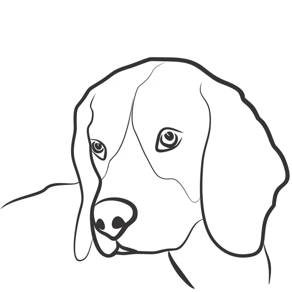 Bosquejo de perro . — Vector de stock