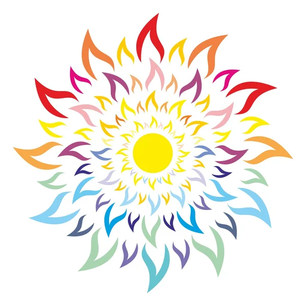 Logo del sol abstracto . — Vector de stock