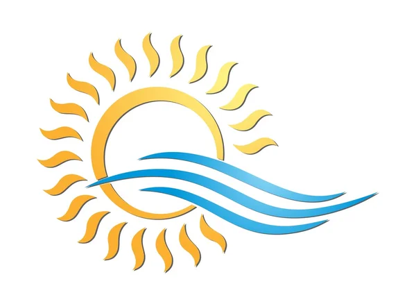 Logo Sonne und Meer. — Stockvektor