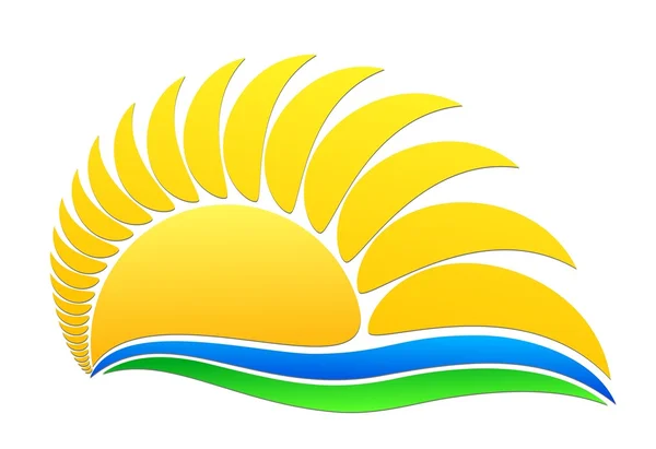 Логотип солнце и море . — стоковое фото