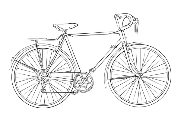 Sketch of sports bicycle. — Stock Vector