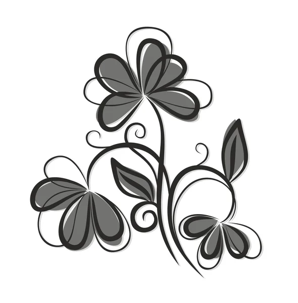 Logotipo de flor de campo . — Vetor de Stock