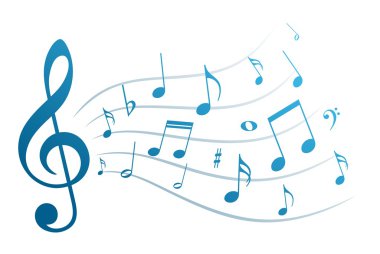 stilize müzik notlar. 